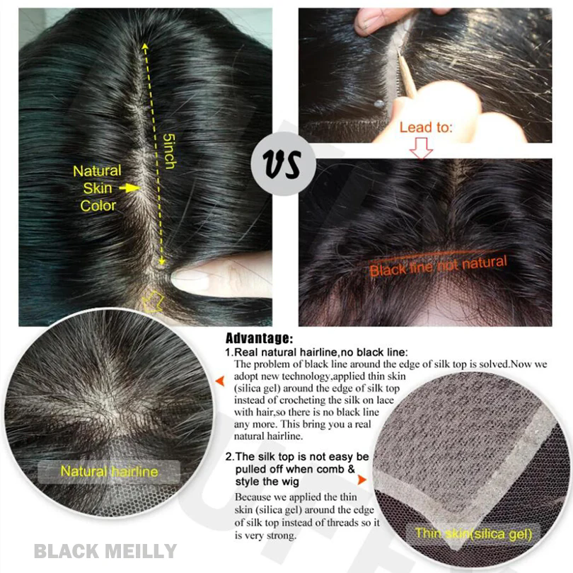 Short afro Kinky Curly Silk Base Full Lace Wigs For Women Glueless Brazilian Curly Human Hair Wigs 4x4 Silk Top