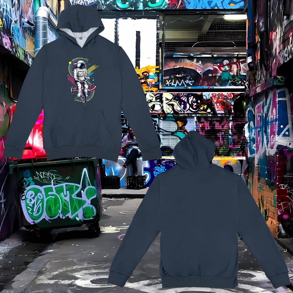 Fashion Design Hooded Sweatshirt Breathable Loose Men Hoodie US Size Tops Sports Casual Velvet Thick