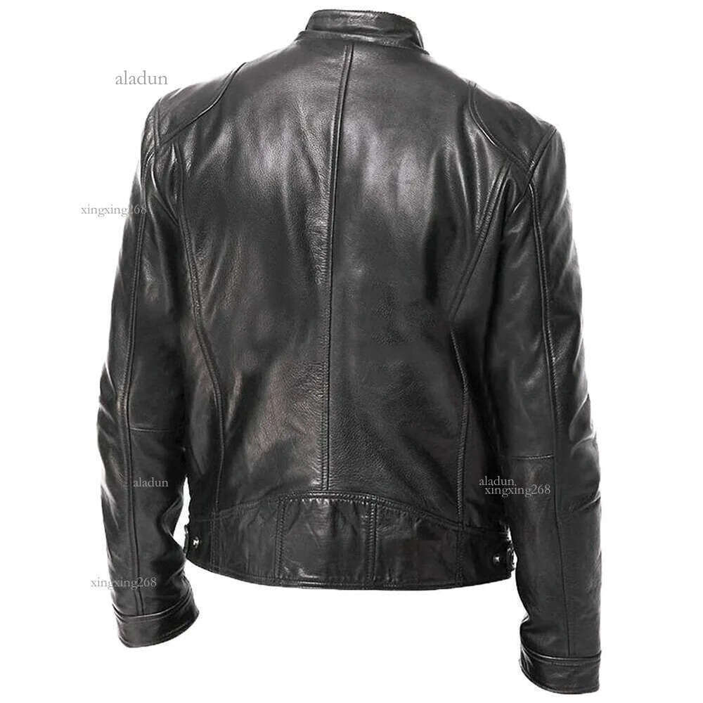 Mens Vests Fashion Leather Jacket Slim Fit Stand Collar PU Male Antiwind Motorcycle Lapel Diagonal Zipper s Men 5XL 221130
