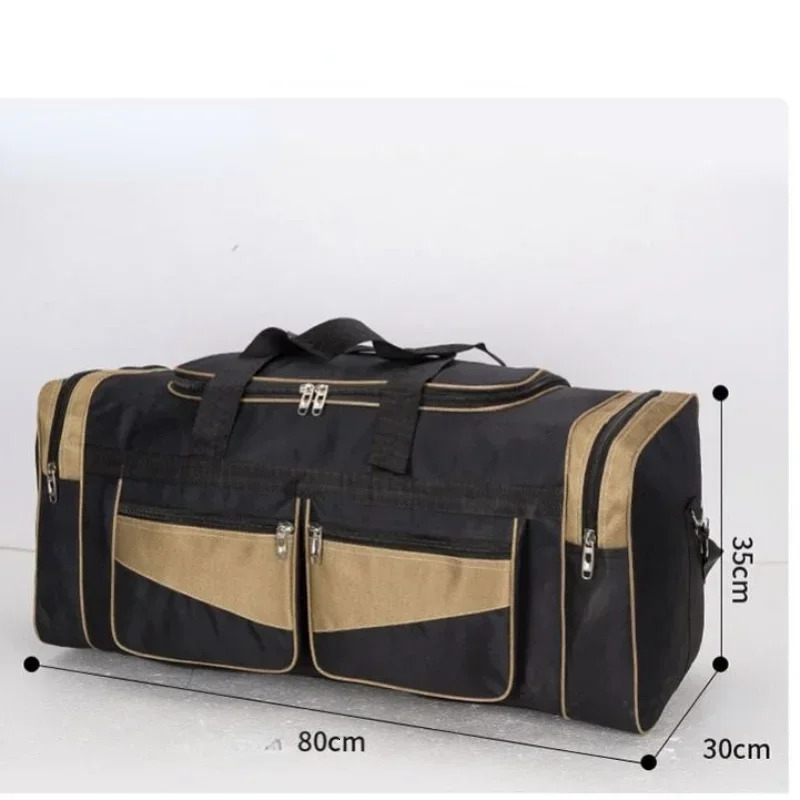 Large capacity mens travel bag waterproof large luggage bag suitable for womens Oxford weekend travel handbag packaging storage bag 241115