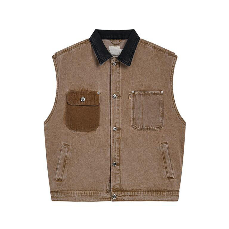 Man Jacket Vests Denim Coats Sleeveless Mens Cowboy Jackets Jeans With Budge Embroidery Designer Vest Outwears Street Wears M-2XL