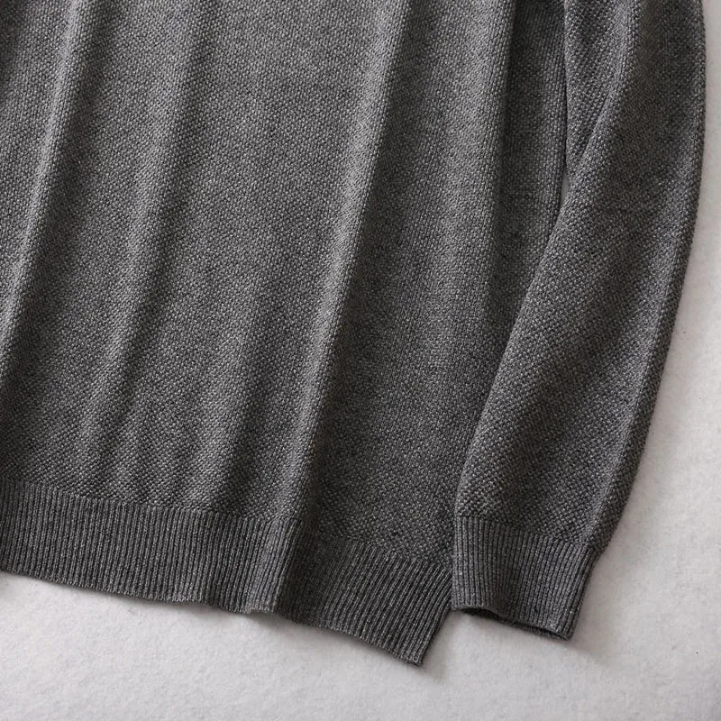 Mens sweater 85% mulberry silk 15% cashmere solid color crew collar daily long sleeved floral warm top L XL XXL LY047 241115