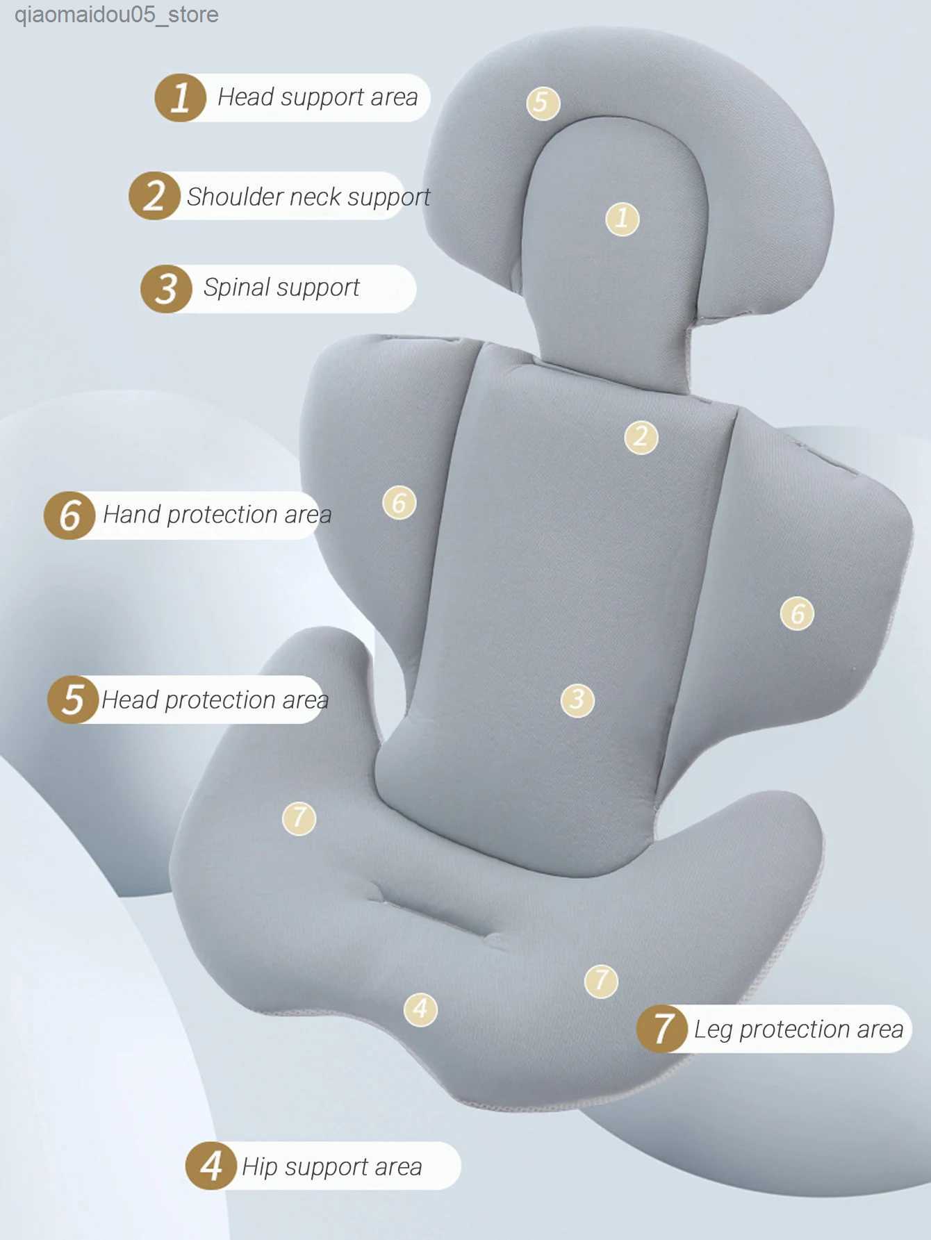 Stroller Parts Accessories Baby stroller seat cushion car Puchair lining thick cotton breathable baby accessories Q240417