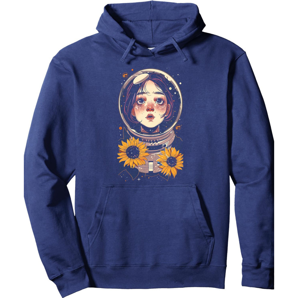 Hoodie for Mens Womens Astronaut Sunflower Space Galaxy Planet Cosmic Gifts Pullover Hoodie Graphic Hoodies sweatshirt