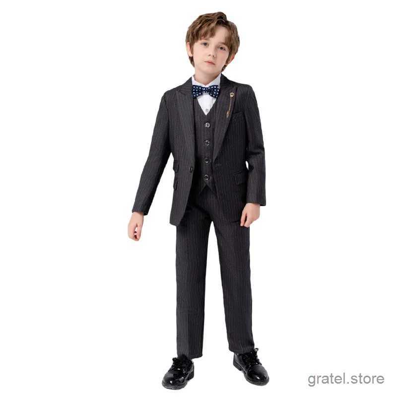 Suits Flower Boy Host Performance Dance Show Costume Children Formal Piano Party Dress School Kids Graduation Ceremony Photograph Suit