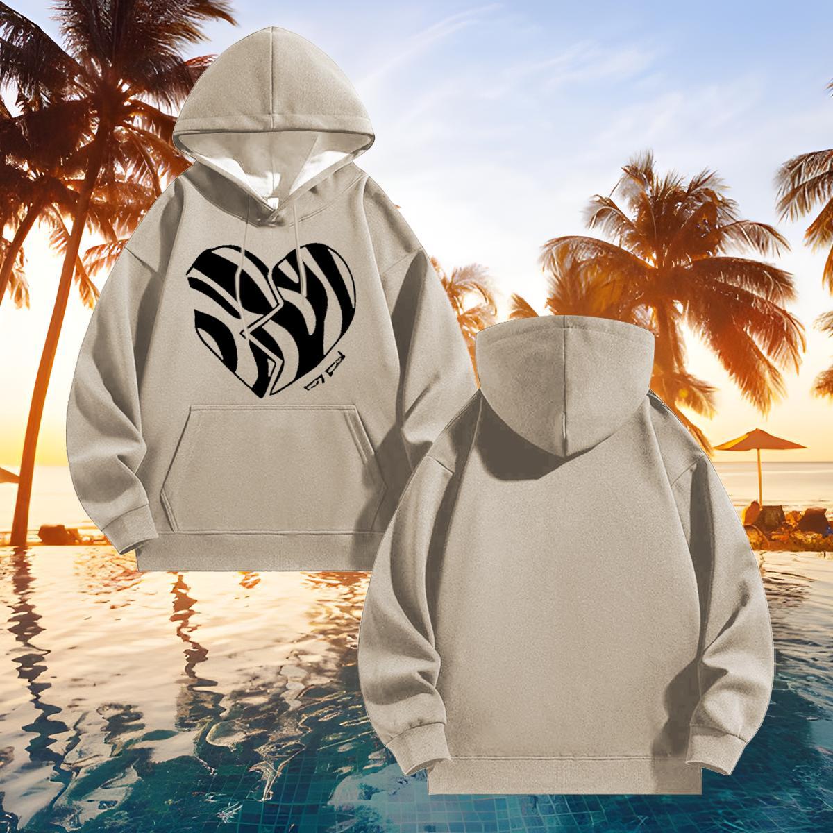 Fashion New Hoodie For Man Casual Soft Men Tops Hoodie Hooded Collar DIY Printed Clothes Thick Plush