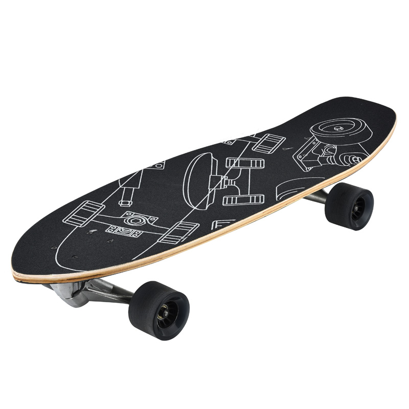 Skateboards rocket boards surfboards maple wear-resistant thickened board flash PU wheels aluminium bracket adult children short boards