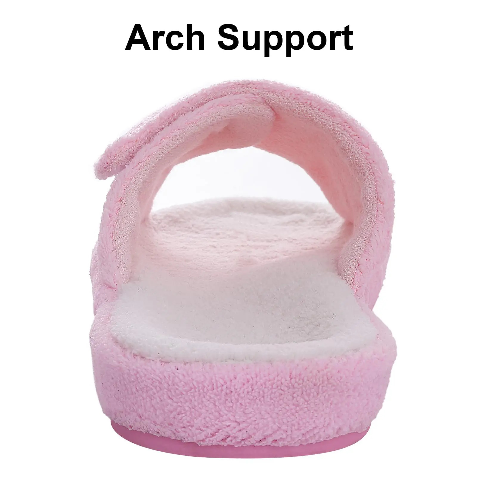 Shevalues Open Toe Cotton Slippers For Women Indoor Fuzzy House Slides With Adjustable Strap Home Nonslip Flat Cotton Slippers 241115