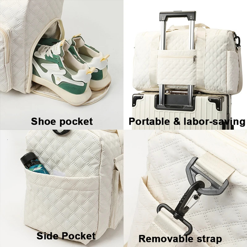 Fashionable travel bag handbag large capacity carry on luggage bag mens shoulder outdoor handbag waterproof sports and fitness bag 241115