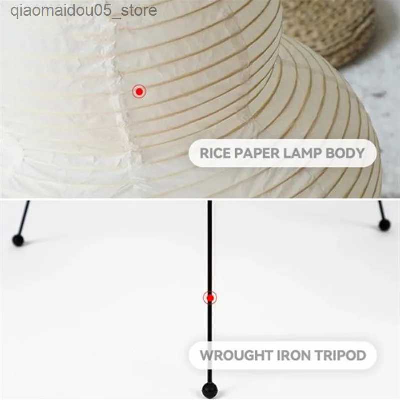 Lamps Shades Noguchi Yong Lantern Bedroom Tripod Rice Paper Light Akari Noguchi Yong Lantern Bedroom Decoration Akari Light Q240416