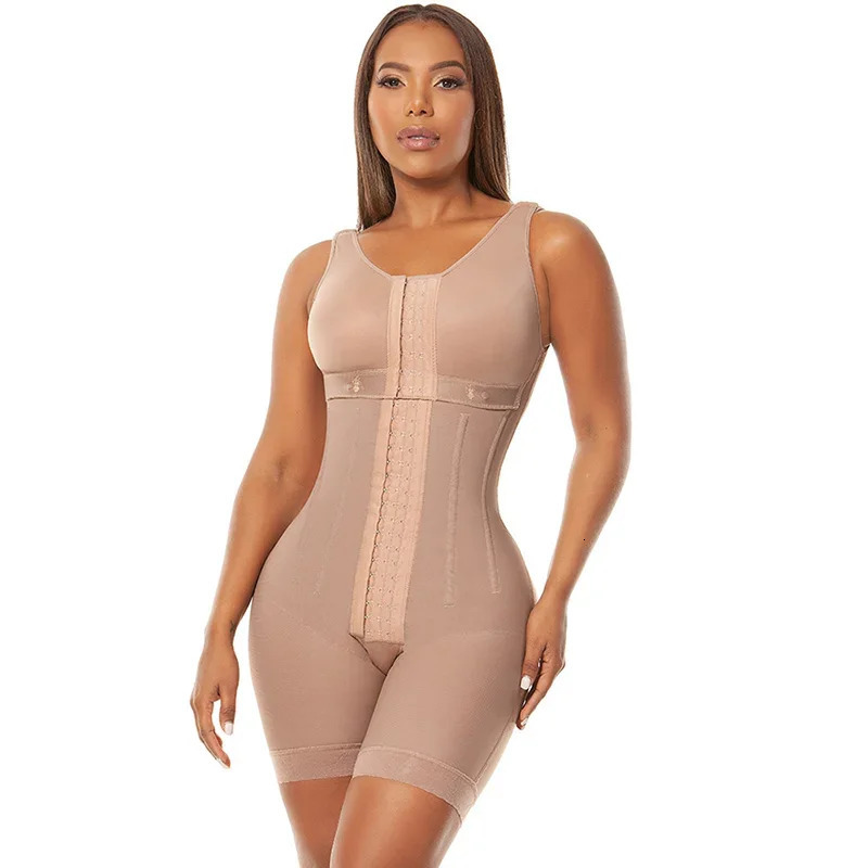 Womens Chest-Packed Fajas Colombianas High Compression Slimming Postpartum Full Body Shaper Waist Trainer Shapewear with Bones 241115