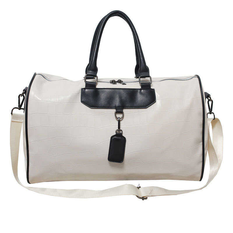 Soft Leather Pu Stone Patterned Travel Bag Large Capacity Short Distance Travel Portable Luggage Bag Lightweight Boarding Bag