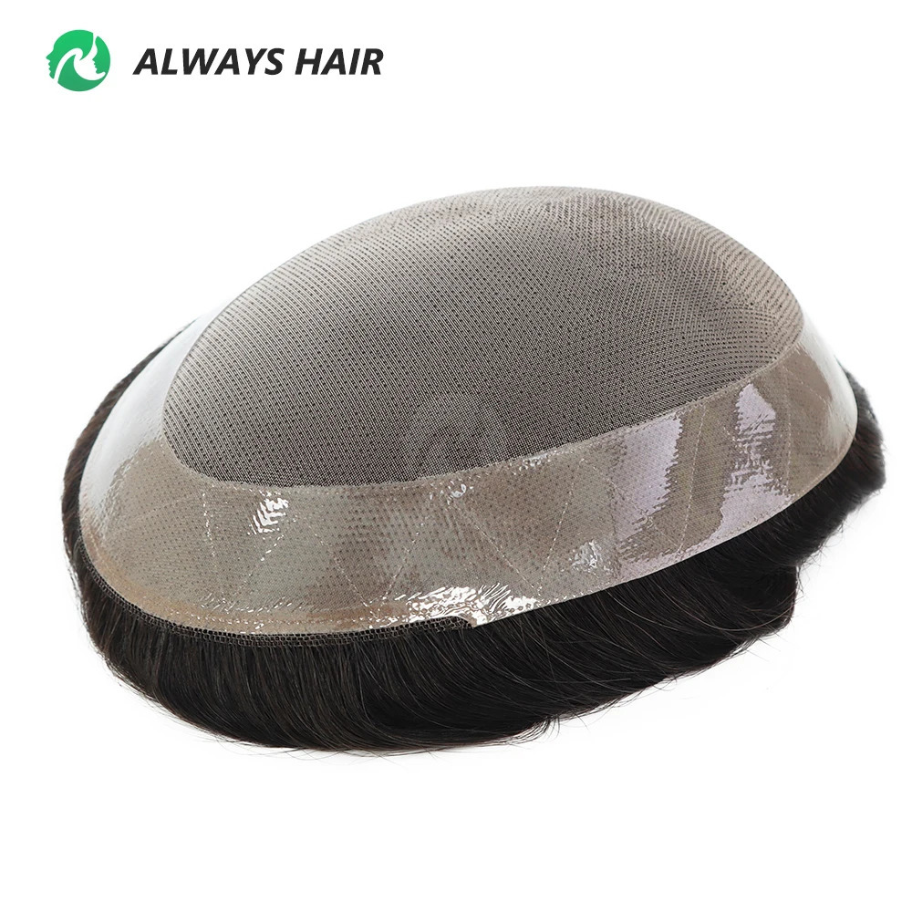 Durable Fine Mono Male Hair Prosthesis 6 Indian Human Hair Toupee 130% Hair Denstiy Natural Wig for Men 241115