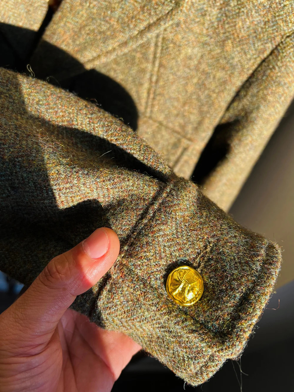 Customized S-042 625g heavy-duty all wool coarse woolen Eisenhower jacket with 100% wool jacket and two tone buttons available 241115