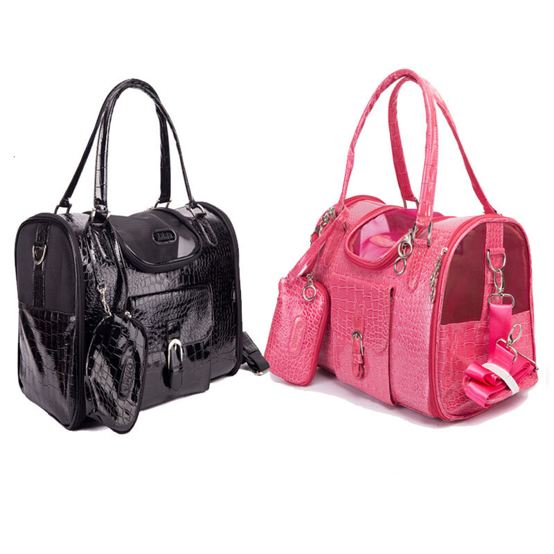 Portable Outdoor Pet Cat Carrying Basket With Wallet New Leather Travel Handbag