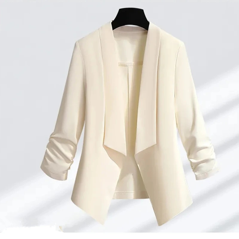 Womens Spring and Summer Green Jacket Pants Two Piece Set Office Elegant Thin Trouser Work Clothes 241115