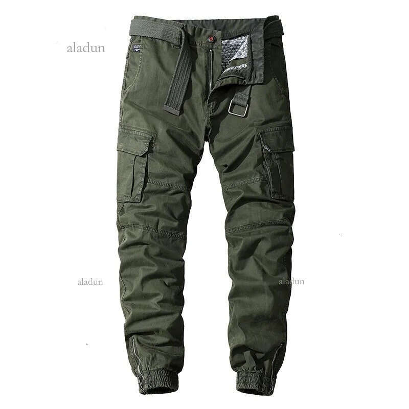 Men Casual Cotton Cargo Pants Elastic Outdoor Hiking king Tactical Sweatpants Male Military Multi-Pocket Combat Trousers 220311
