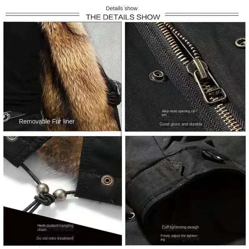 2024 Casual Winter Mens Down Jacket Fox Fur Mens Coat Mens Jacket 241116