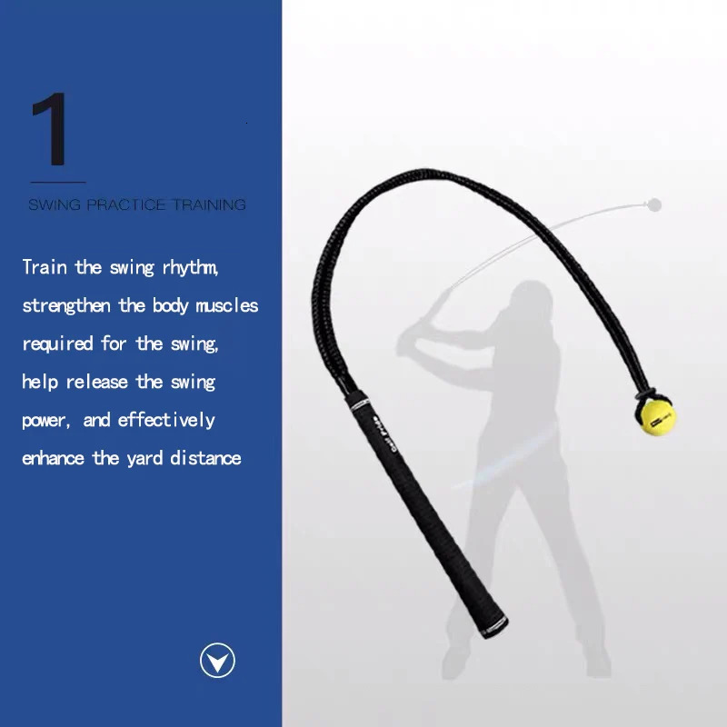 MELE LINKS Golf Swing Practice Rope Fitness Trainer Beginner Training Warm-up Exercise Assist High Elastic 240416