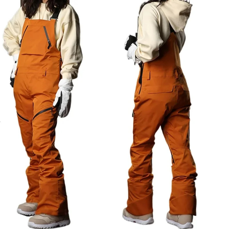 2025 Winter Jumpsuits Woman Man Overalls Ski pants Waterproof Windproof Thick Warm Snow Pants Snowboard Pants -30 Degree 241115