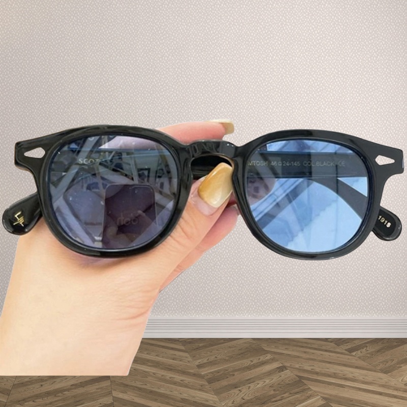 Johnny Depp Polarized Sunglasses Men Lemtosh 01 Sun Glasses Woman Luxury Brand Optical Clear Steampunk Round Vintage Handmade Acetate Frame Goggles IV