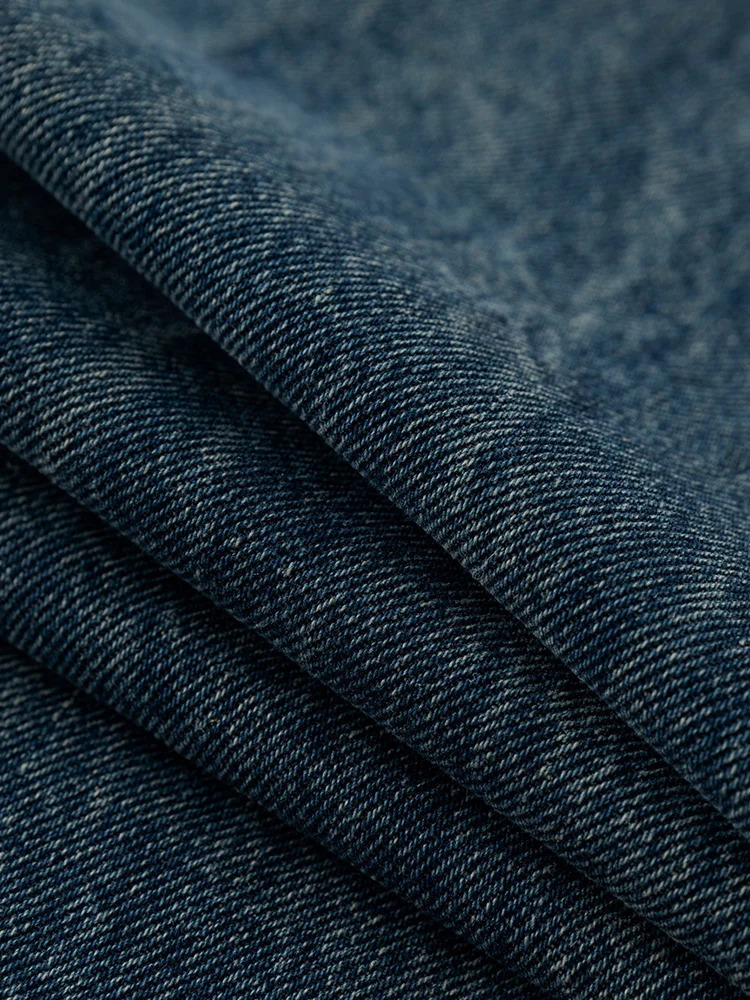 DUSHU High Waist Retro Denim Blue Women Winter Straight Long Jeans Twill Thick Female White Pant Tapered jean 241115