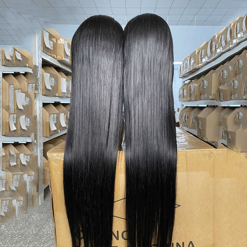 30 32 34 36 38 40 50 Inch Human Lace Frontal Wig Vendors Straight Virgin Brazilian Lace Front Human Hair Wigs For Black Women