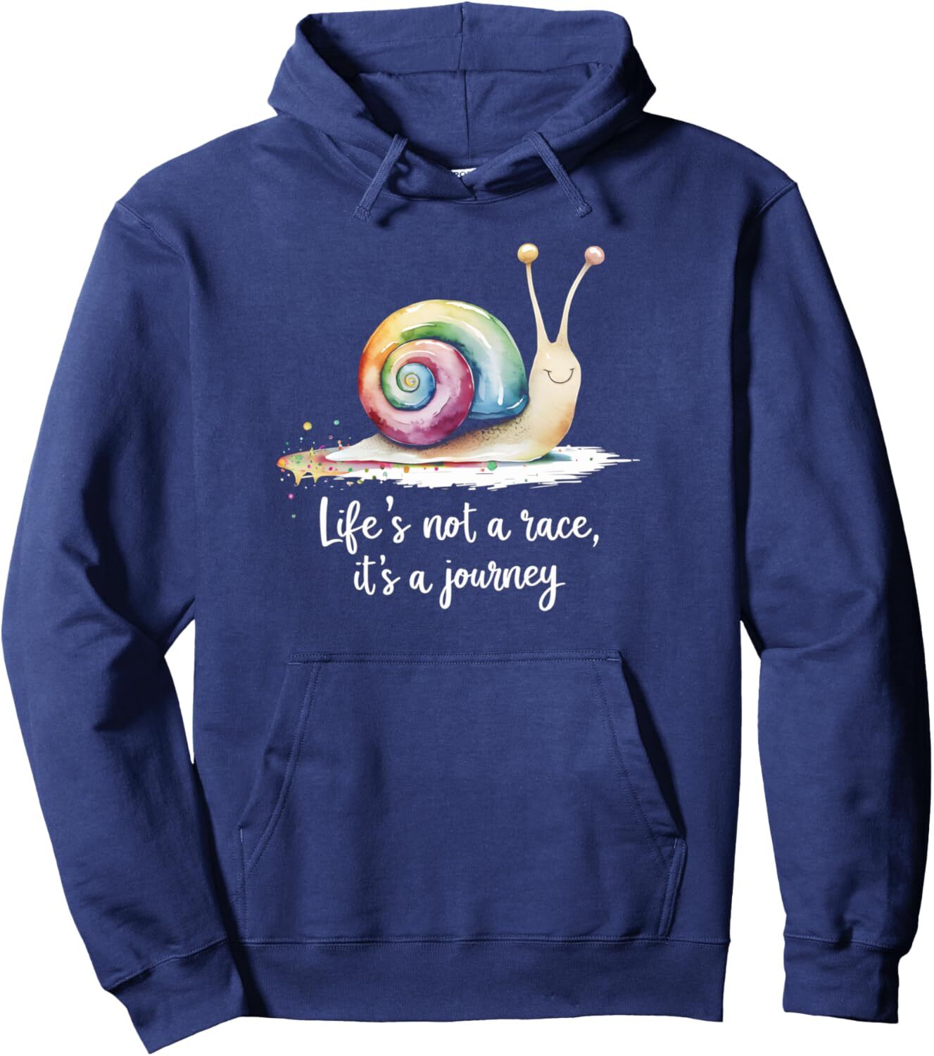 Hoodie for Mens Womens Snail Lover Rainbow Snail Life Is A Journey Not Race Pullover Hoodie Graphic Hoodies sweatshirt nice