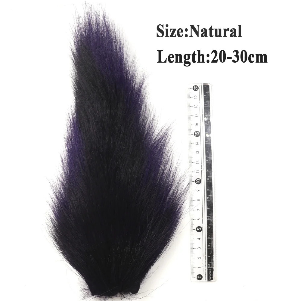 Vtwins Fly Tying Fur Whole Dyed Deer Tail Hair Fur Bucktail Jigs Fly Tying Saltwater Flies Dry for Fly Tying Bucktail Materials 241116