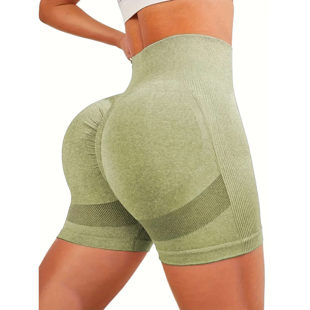 Hip Lifting Shorts, 3/4 High Waisted Abdominal Tightening External Yoga Pants, Women's Running, Sports, and Fiess Shorts F41619