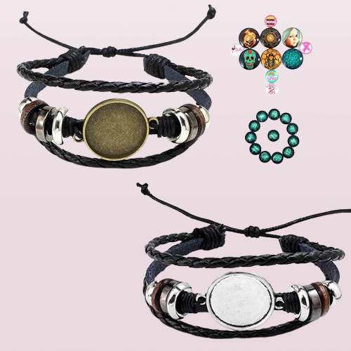 Selling Jewelry DIY Multi Layer Leather Bracelets Bangle Blank Base Fit 20mm Round Po Glass Cabochon Setting Bezel Tray Jew