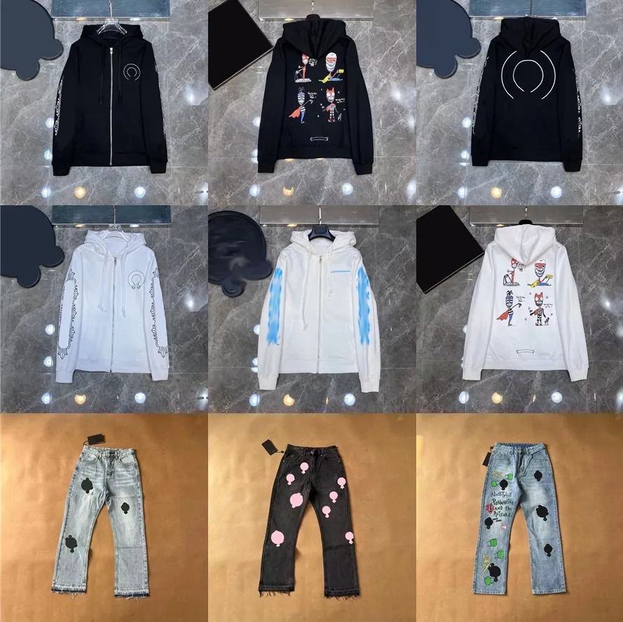 Mens hoodies sweatshirts pullover cardigan long sleeve hooded woman casual jeans Old Washed Jeans trousers