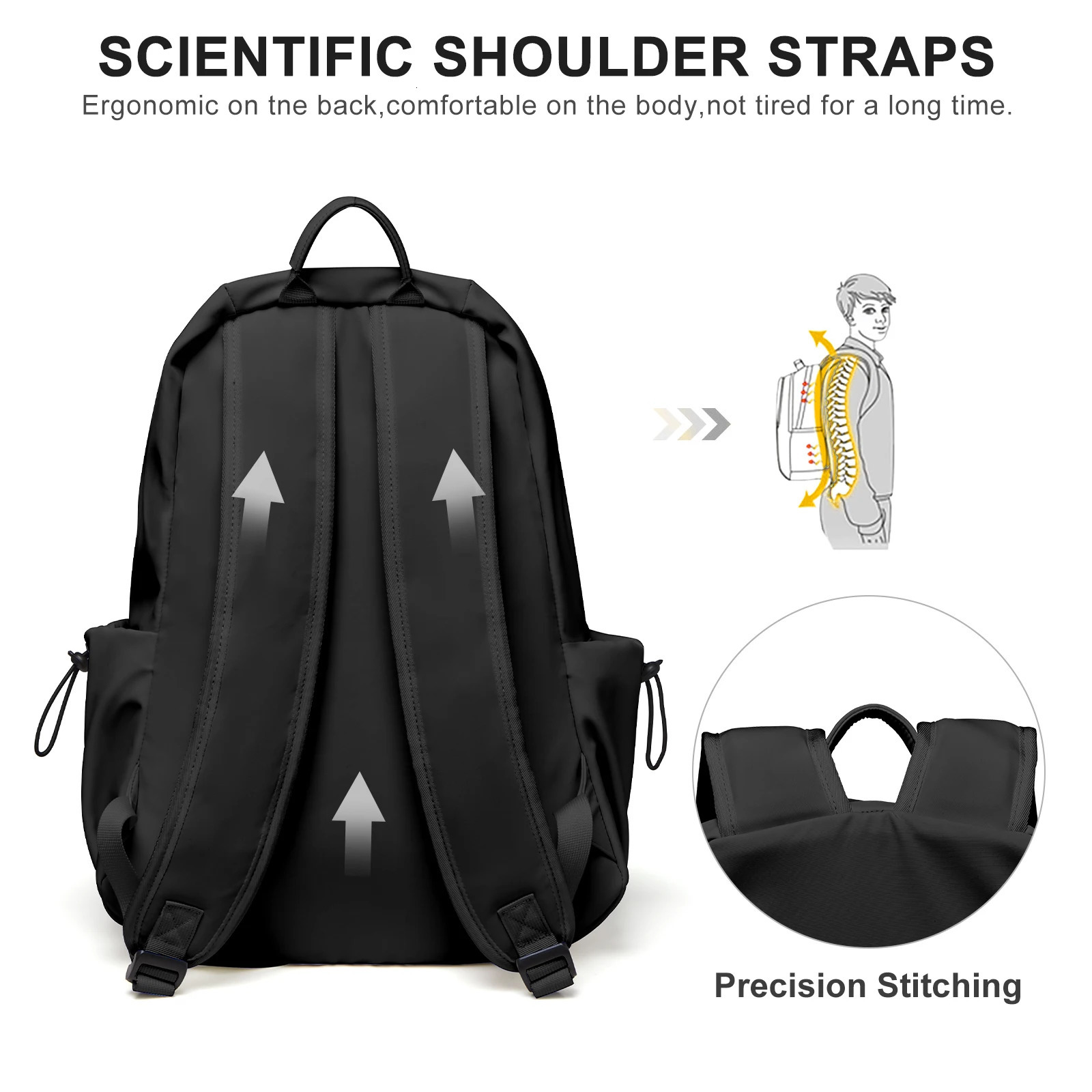 Lightweight spine care backpack for middle and high school students Backpacks for Teen Girls Preppy Casual Middle School Bag 241115