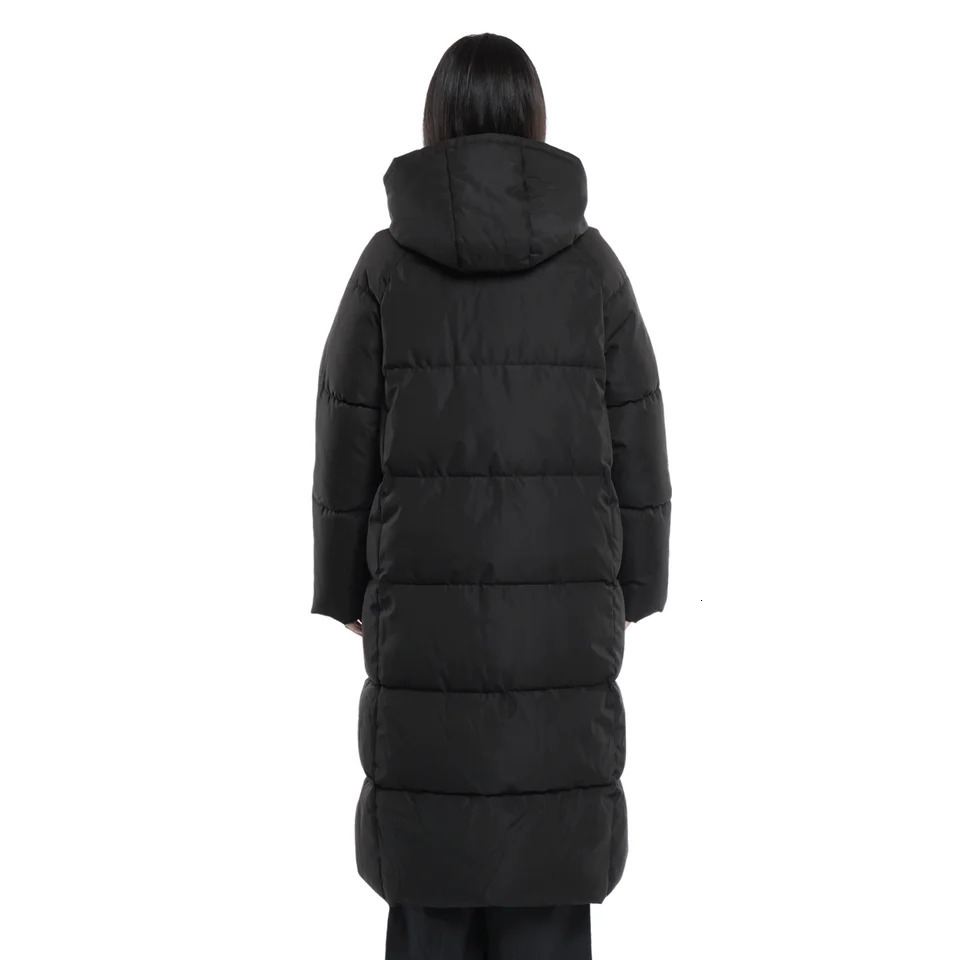 Womens Extra Long Puffer Jacket Doubleopen Zip Hooded Winter Coat Splashproof Water Repellent Windproof Stainresistant 241115