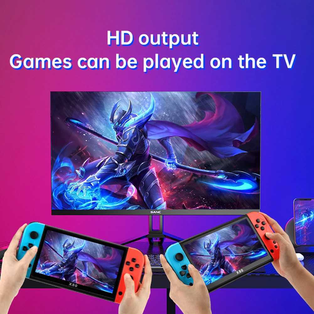 X80 Retro Handheld Portable Game Console 7-inch 800 * 480 HD Sn 20000+Classic Gaming Pocket Game Console Video Game Console Y241115