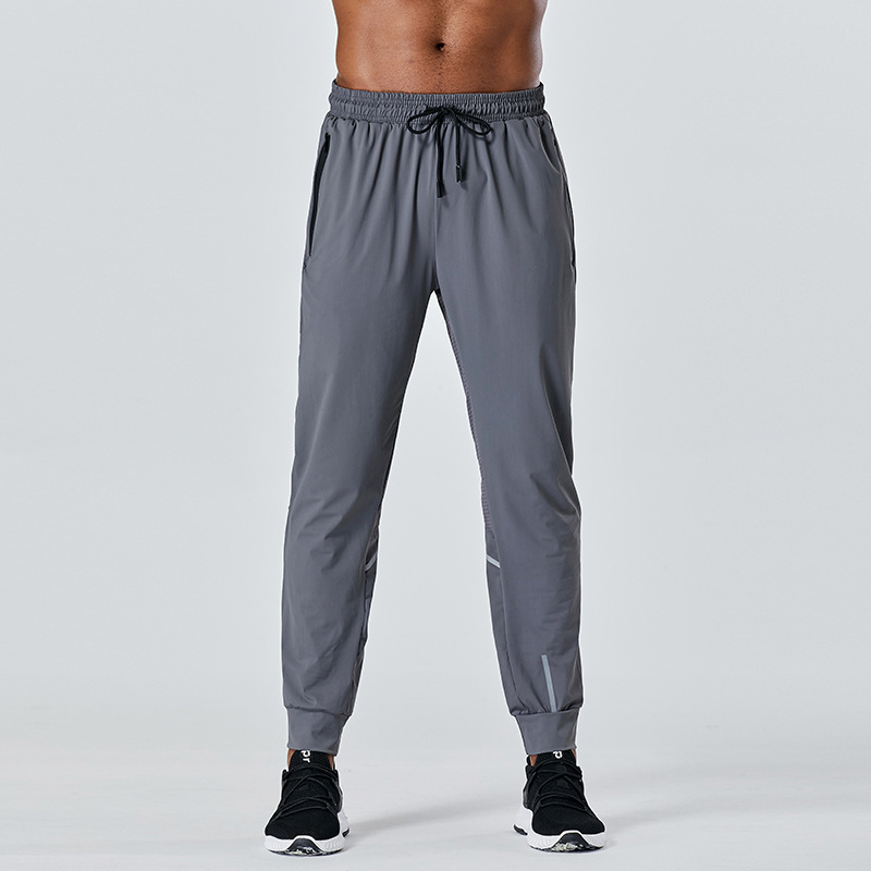 Mens Pants Yoga Outfit Men Running Sport Trousers Adult Sportswear Gym Exercise Fitness Wear Elastic Drawstring Breathable Trainer Clothes