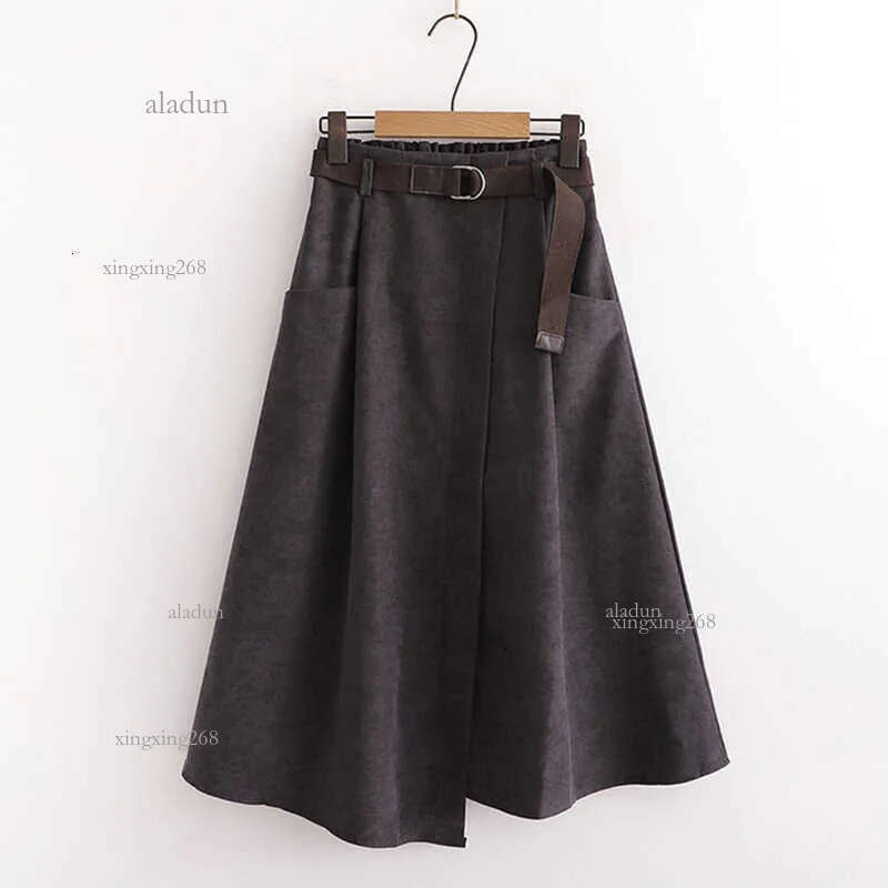 SURMIITRO Autumn Winter Mid-Length Skirt Women Korean Style Super Quality Black High Waist Midi Long Skirt Female With Belt 210730