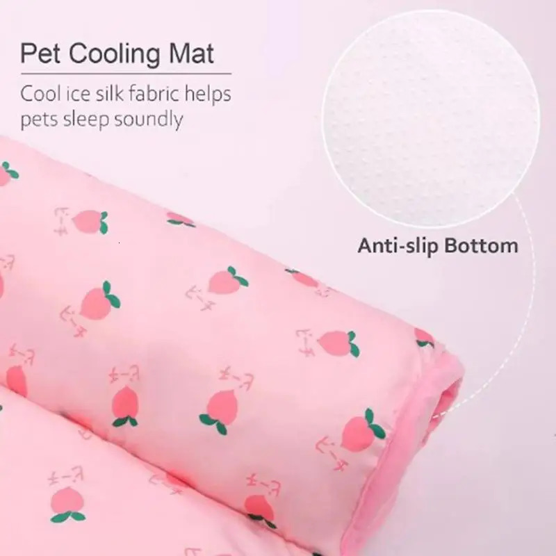 Coog Pad for Dog Icy Cool Sleeping Mattress with Pillow Pet Blanket Mat Self hine Washable 240416