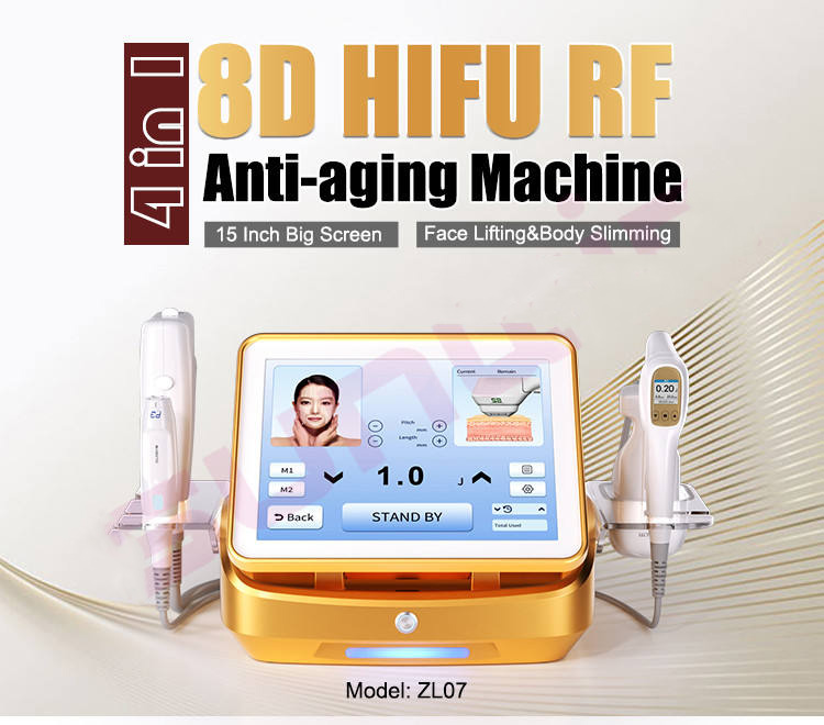 5 in 1 Hifu Ultrasonic One Press 12lines 8D Hifu Machine Smas Painless 4d 7d Wrinkle Removal Anti-aging Cartridge For Full Body