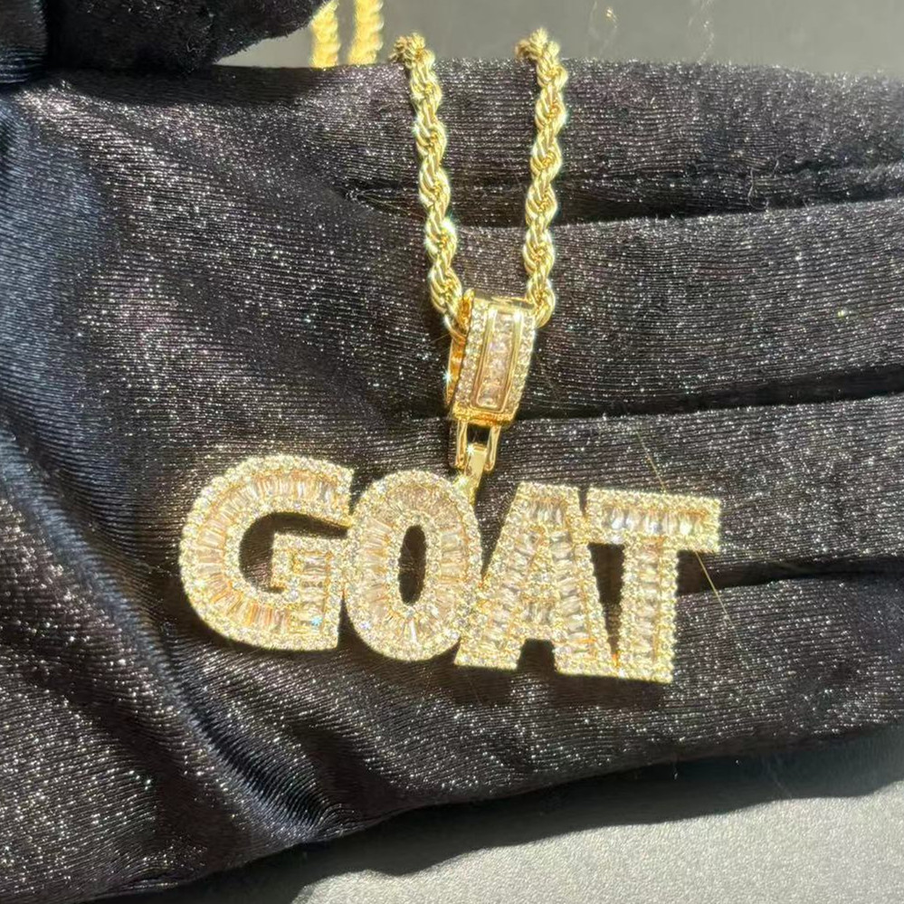 Custom Mini Letters Pendant Necklace With Name for Men Women Zircon Gold Sier Color Fashion Jewelry