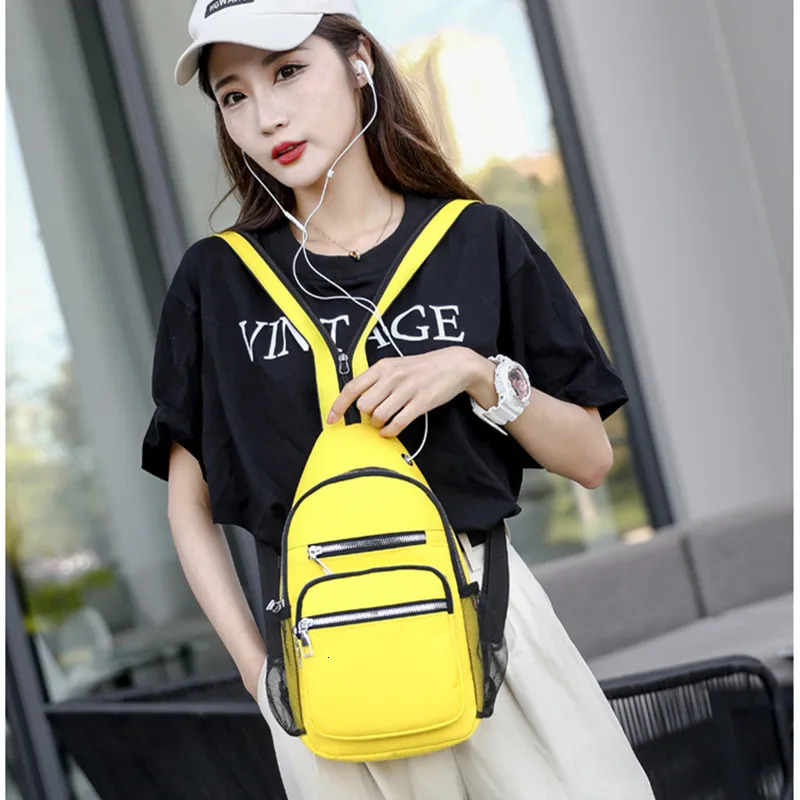Fengdong women small backpack chest bag sling messenger bags female sports bag mini travel bagpack crossbody bag girl back pack 241115