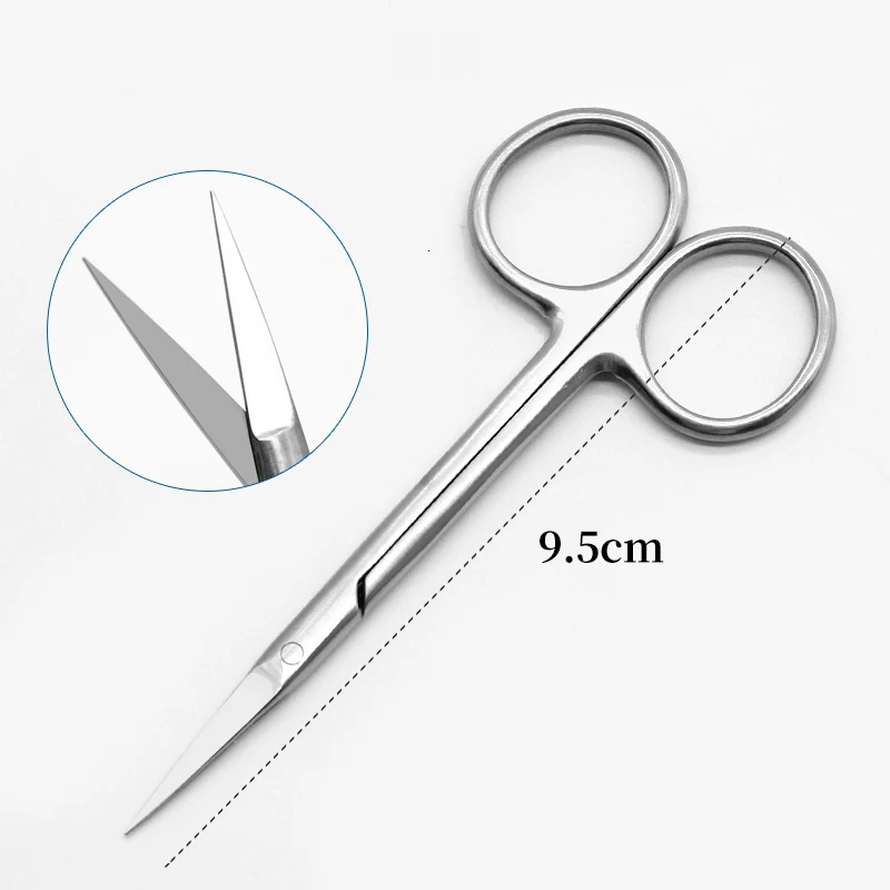 9.5cm Sliver Black Gold Handle Superfine Stich Eyelid Iris Scissors Straight Curved 241115