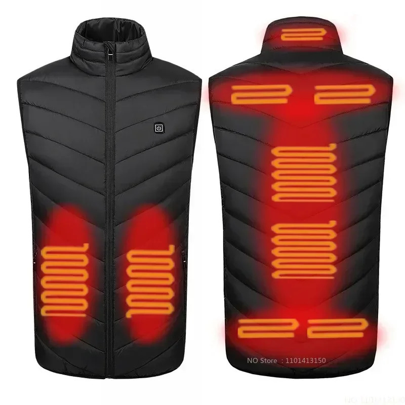 23 jackets fashionable mens jackets smart USB electric heating warm clothes winter vest Plusize 241111