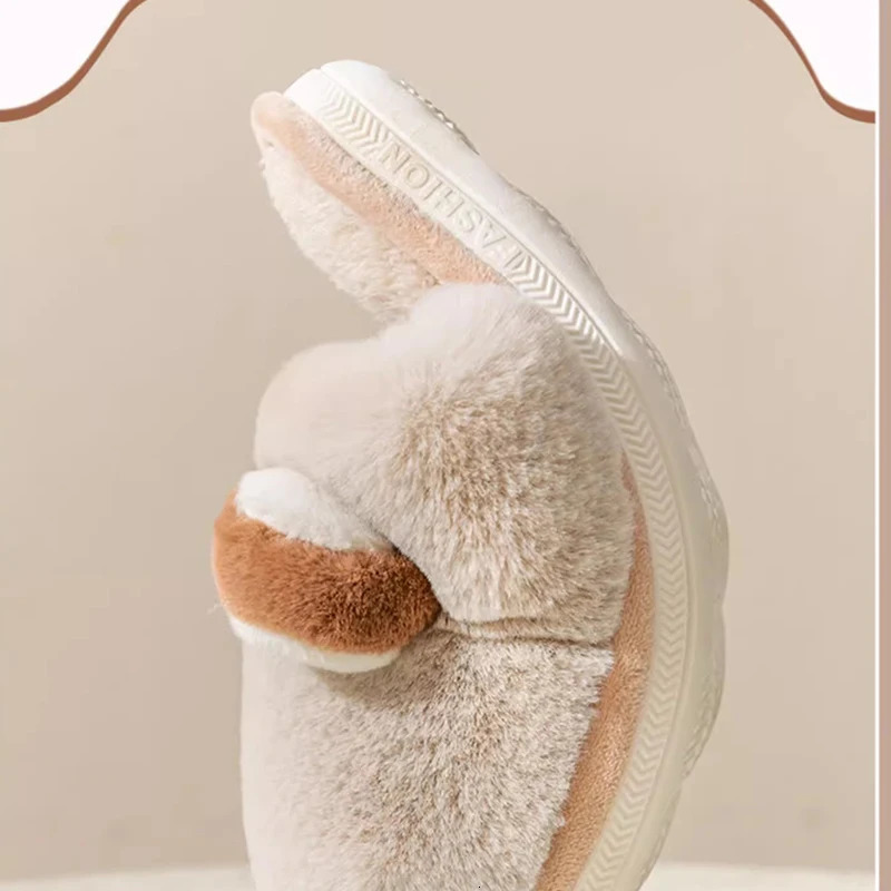 2024 Cotton Slippers for Womens Autumn and Winter Home Furnishings Thick Bottom Warm Plush Mens Shoes for Home Use 241115