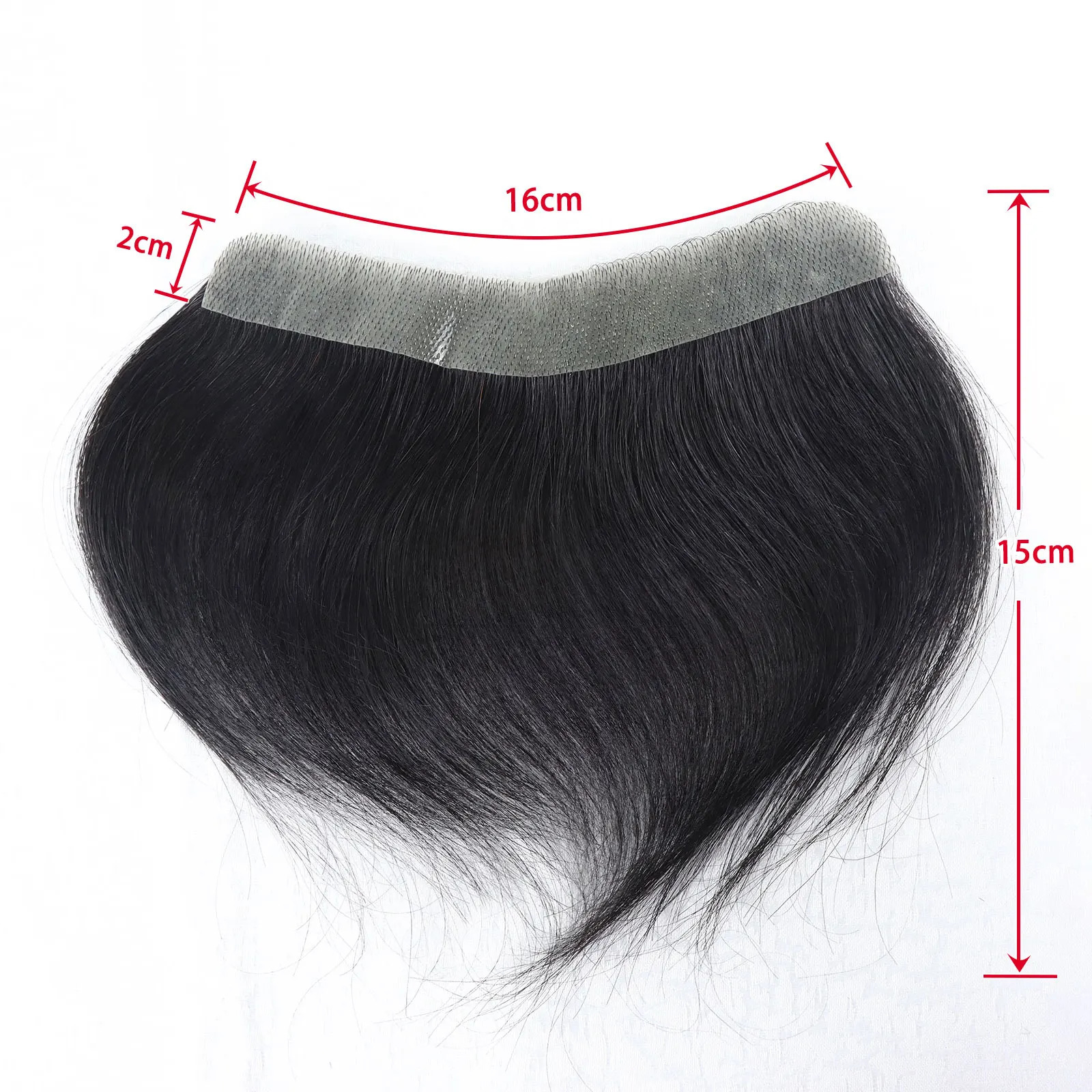 180 % Density Human Hair Hairline For Man Toupee Forehead Hairpiece Invisible Ultra Thin Skin PU Mens Capillary Prosthesis 241115
