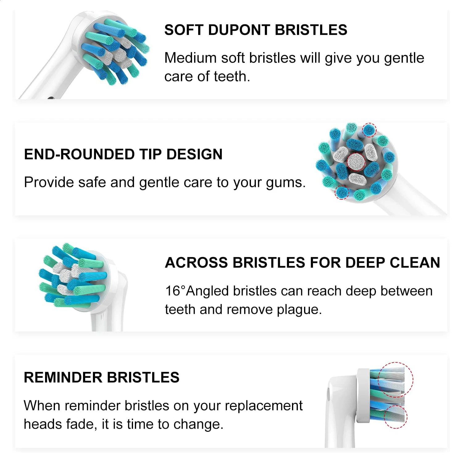 Rotating electric toothbrush 3 modes 2-minute smart timer 8 heads and 2 covers rechargeable USB oral care 241116