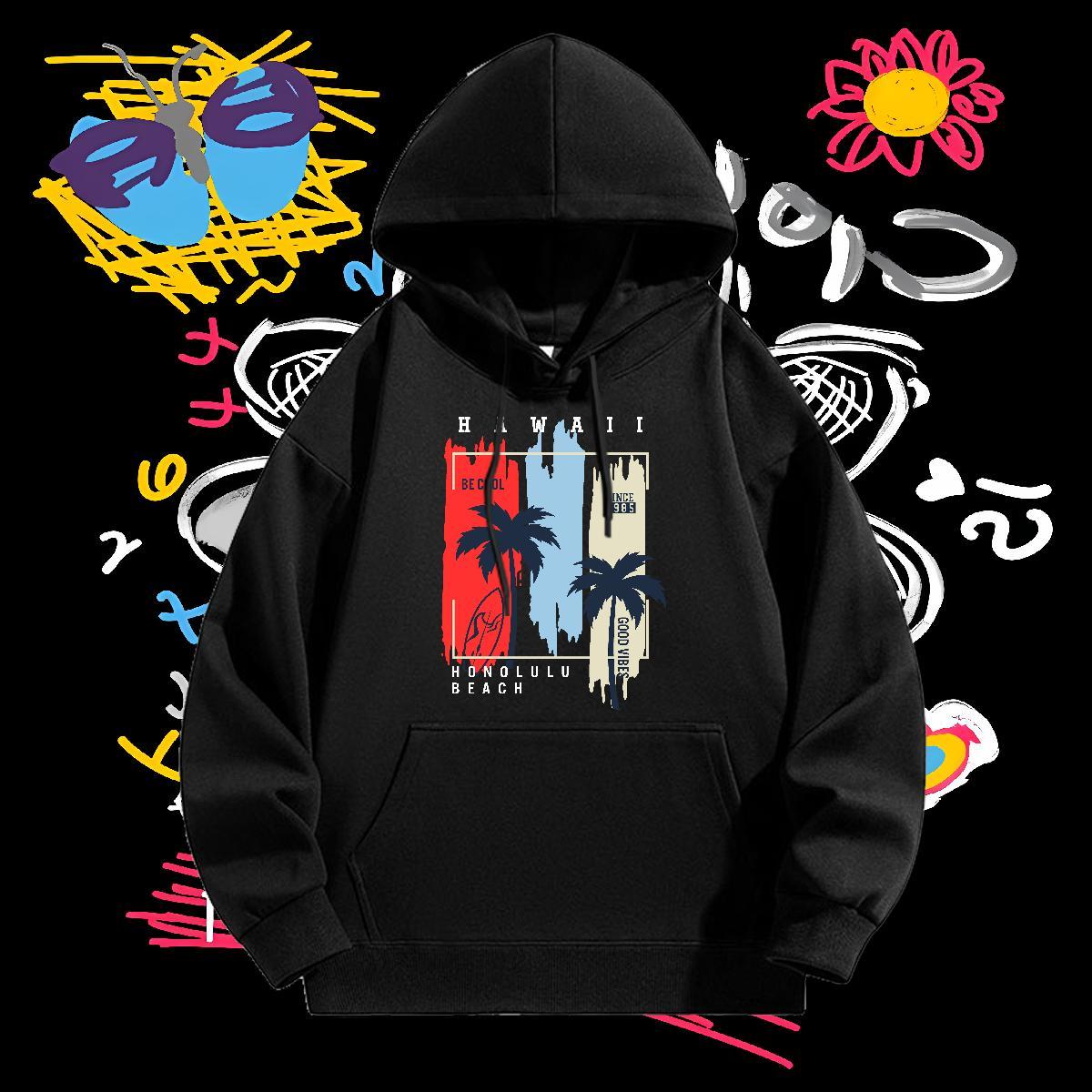 2024 Women's Hoodie Casual Beach Soft Lady Clothes Hoodie Black Oversized Tech Fleece Top Pullover Hoodie Breathable Soft