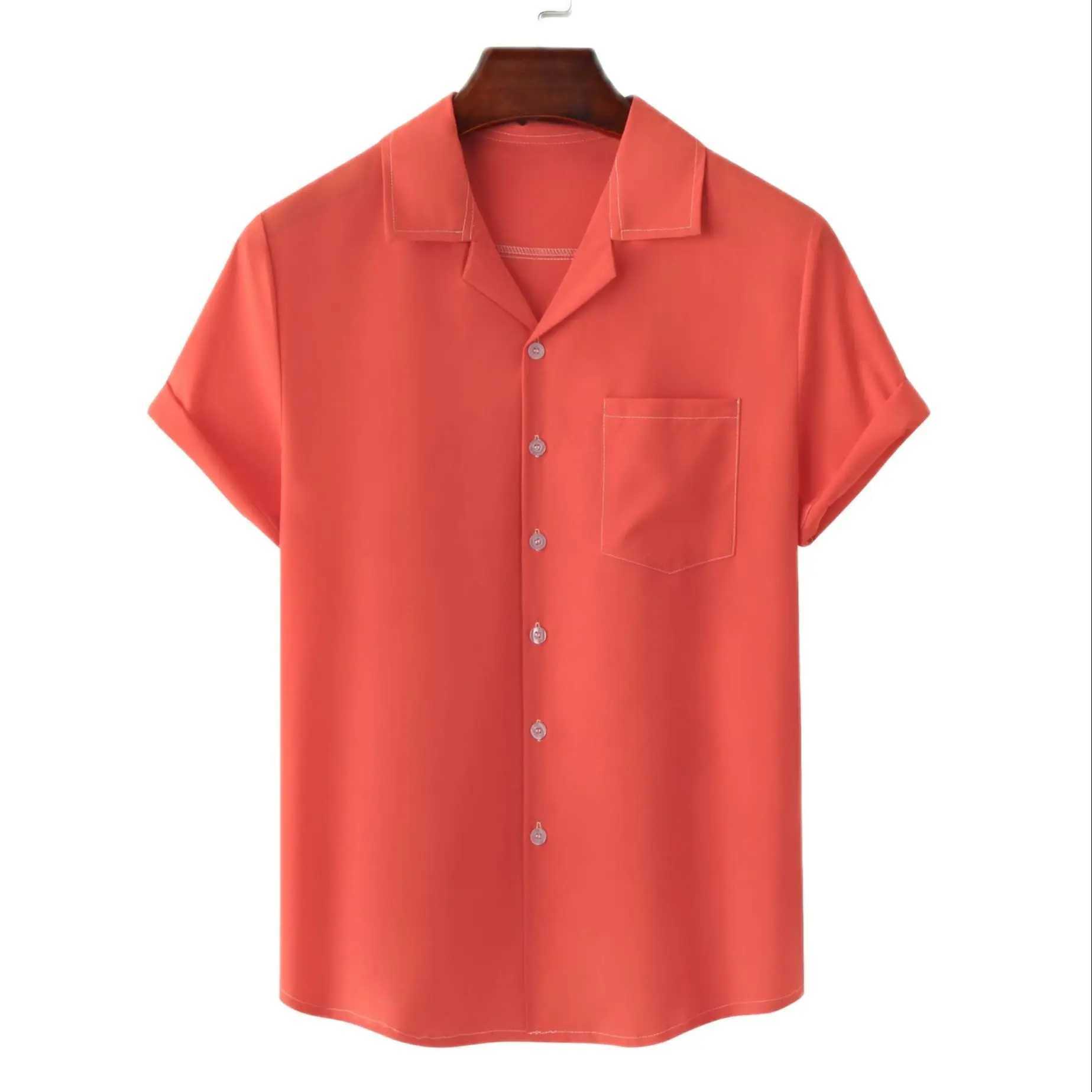 Men's Casual Shirts Parklees Mens White Cuban Collar Summer New Short Sleeve Camp Guayabera Button Down Quick Dry Basic 240416