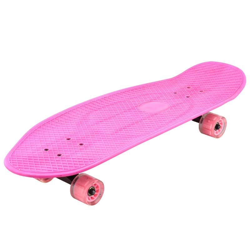 Skateboard fishboard PP board aluminium alloy bracket flash PU wheel big wheel with carry handle stable wear-resistant wholesalers