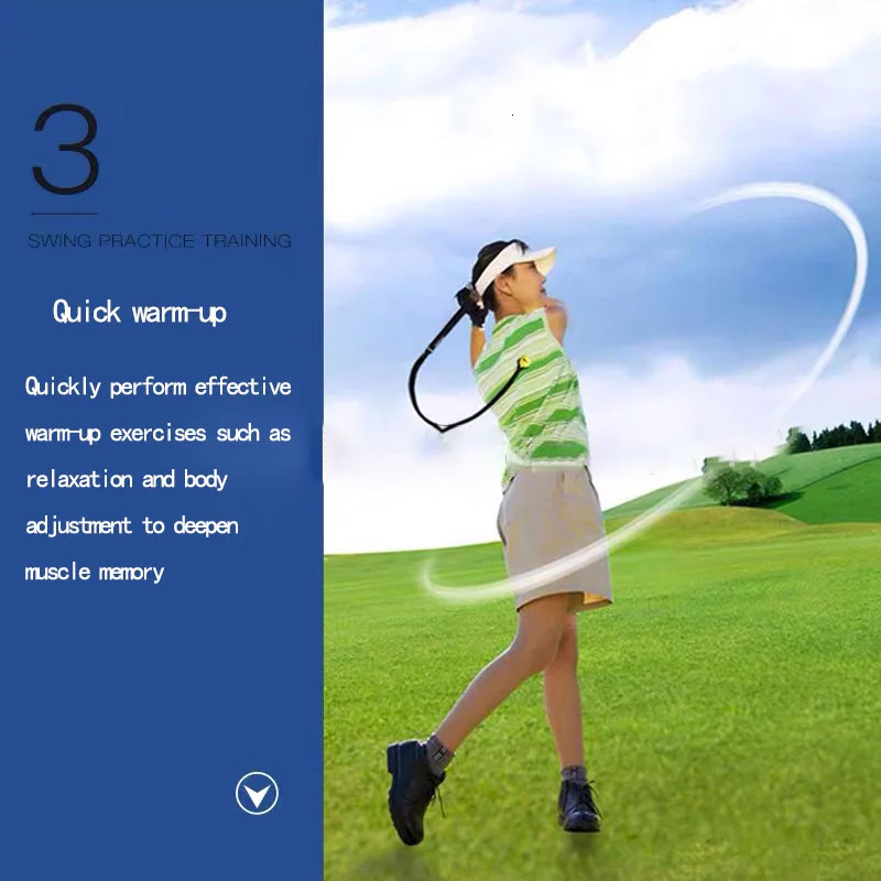 MELE LINKS Golf Swing Practice Rope Fitness Trainer Beginner Training Warm-up Exercise Assist High Elastic 240416